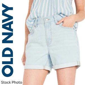 NWT- Old Navy -Slouchy Straight Jean Shorts w/ 5" inseam (rolled), SZ: 8